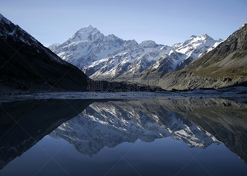 湖,山,水,公园,水平画幅,雪,无人,偏远的,户外,南阿尔卑斯山脉