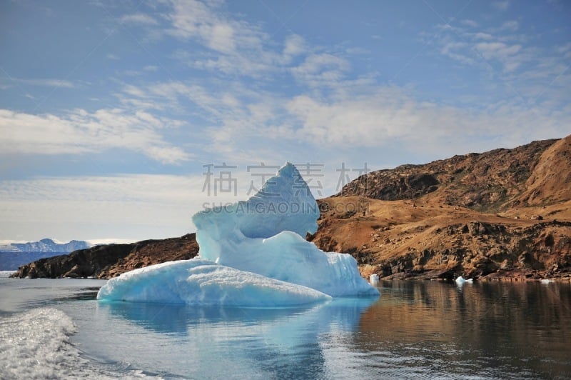 晴朗,冰山,白昼,气候,寒冷,格陵兰,雪,自然美,湖,天空