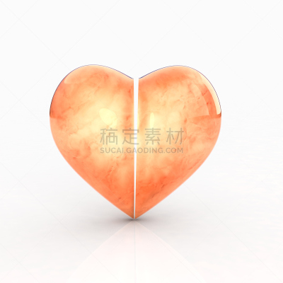 明亮,三维图形,光,心型,火,彩色图片,,白色背景,婚姻解除,无人