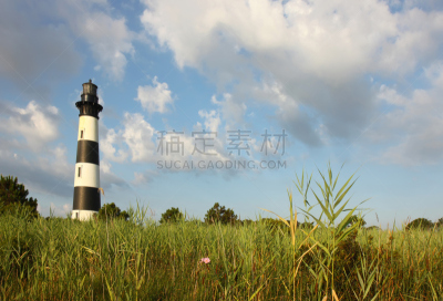 博得岛灯塔,沼泽,纪念碑,天空,北卡罗来纳,公园,水平画幅,无人,噪声,古老的