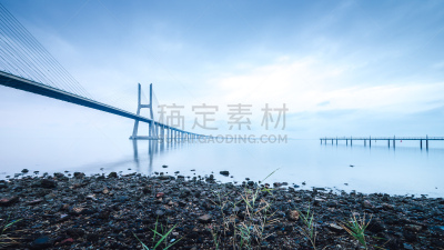 瓦斯科·达·伽马大桥,葡萄牙,桥,欧洲,里斯本,长的,氦,水,天空,美