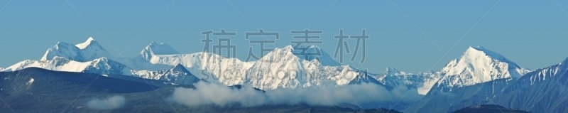 阿尔泰山脉,水平画幅,地形,岩石,雪,冰河,无人,全景,夏天,明亮