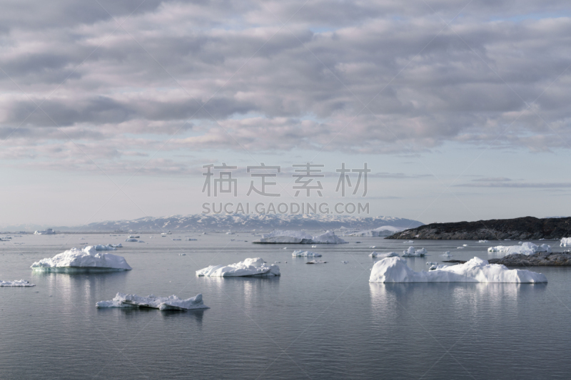 北冰洋,冰山,北极,格陵兰,天空,风,气候,雪,北美,戏剧性的景观