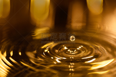 黄金,水,水滴,波纹,天空,留白,纹理效果,纯净,湖,完美