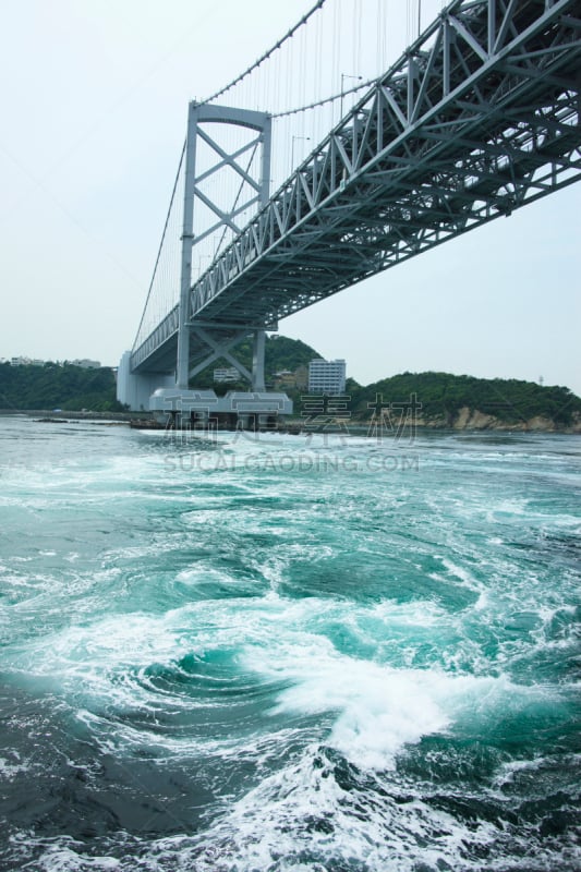 漩涡,火影忍者的城市,大鸣门桥,鸣门海峡,德岛县,淡路岛,濑户内海,四国,面向陆地,兵库县