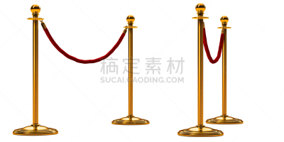 三维图形,篱笆,黄金,红色,华贵,绳子,事件,杆,白色