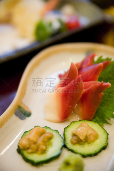 生鱼片,扇贝,象拔蚌,赤贝寿司,海胆,垂直画幅,图像聚焦技术,选择对焦,无人,生食