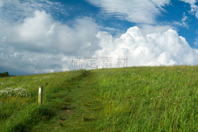 在上面,菜园,卷云,皮撒国家森林公园,阿巴拉契亚山间栈道,阿巴拉契亚山脉,国家森林公园,北卡罗来纳,自然,美国
