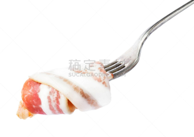 意大利熏火腿,熏猪肉,美味,意大利,分离着色,穿洞的,烟熏食品,背景分离,公主,叉