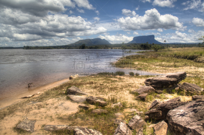 canaima,国家公园,玻利瓦尔省,水,公园,气候,水平画幅,瀑布,无人,夏天