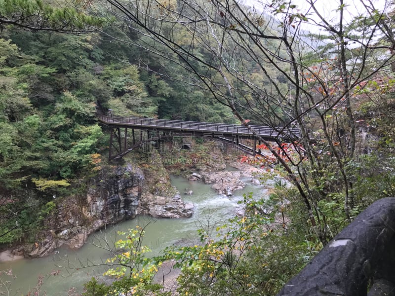 Bridge at Kinugawa Ryuokyo valley in Japan.