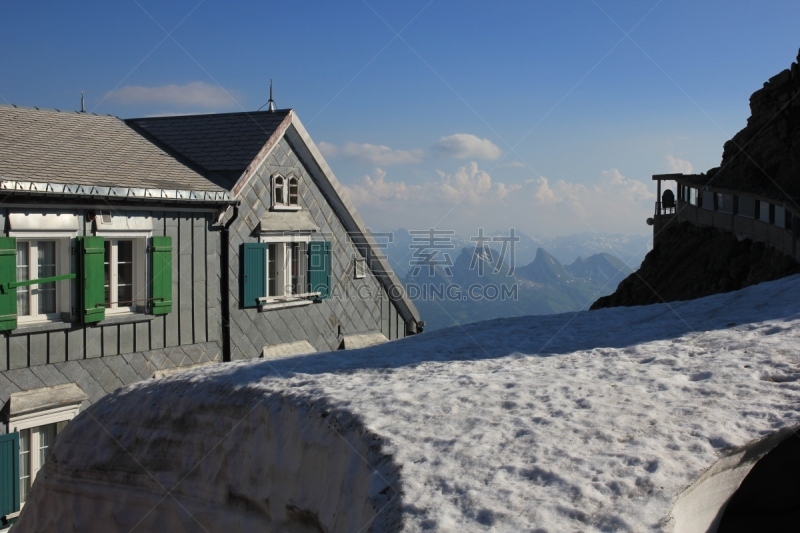 桑蒂斯,雪,古老的,瑞士阿尔卑斯山,山,旅游目的地,山脉,春天,酒店,田地