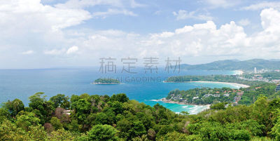 泰国,海滩,全景,普吉岛,航拍视角,鸡尾酒,水,天空,度假胜地,水平画幅