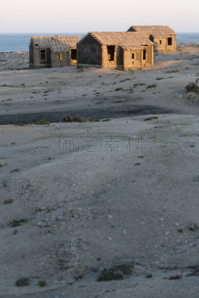 废城,户外,建筑外部,吕德里茨,纳米比亚,寒冷,比例,大西洋,采矿业,海岸线