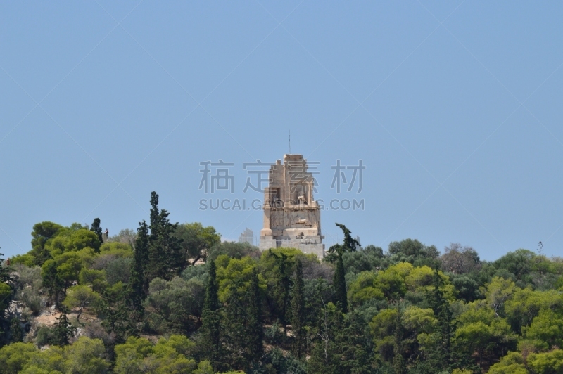 雅典卫城,建筑,纪念碑,山,雅典,地形,在上面,摄像机拍摄角度,旅行