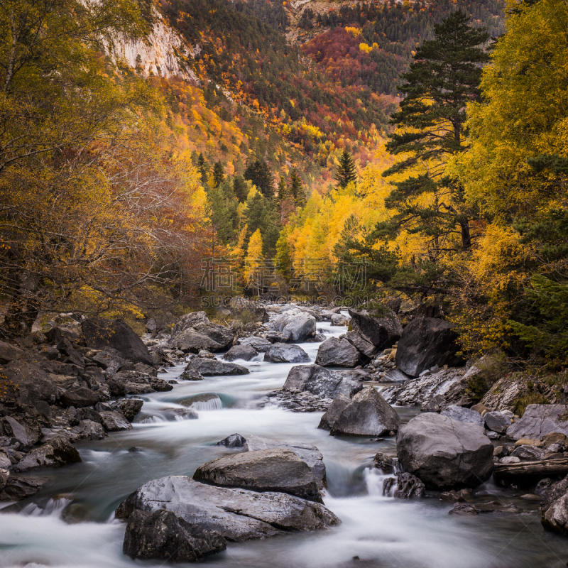 宝丽丝山脉,秋天,ordesa national park,韦斯卡,可持续生活方式,水,美,风,瀑布,无人