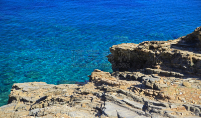 浅的,海洋,粉沙海滩,水,褐色,克里特岛,水平画幅,夏天,户外