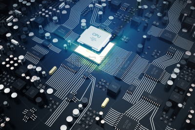 3D rendering Central Computer Processors CPU concept. Electronic engineer of computer technology. Computer board chip circuit cpu core. Hardware concept electronic device motherboard semiconductor