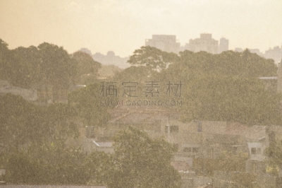 雨,圣保罗州,圣保罗,自然,水平画幅,无人,黄色,云,城市,太阳