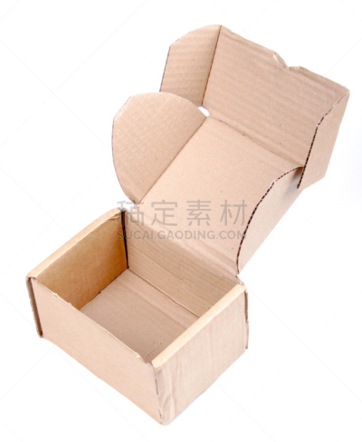 纸箱,开着的,垂直画幅,褐色,无人,白色背景,纸板,盒子,背景分离,空箱子