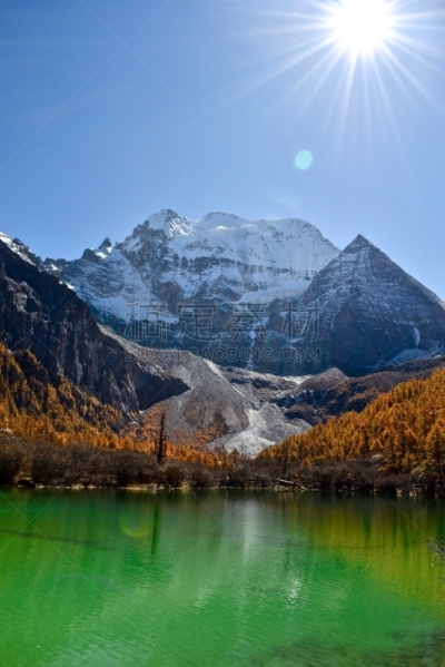 珀尔湖,四川省,山,背景,自然保护区,雪,湖,户外,天空,冰