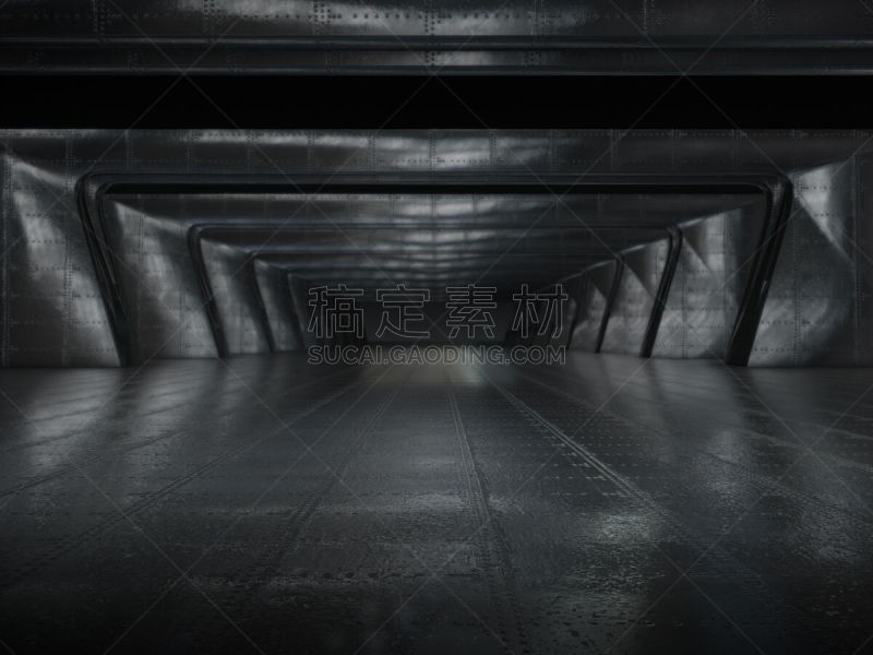 Abstract structure,Product showcase background,Long tunnel.3D rendering