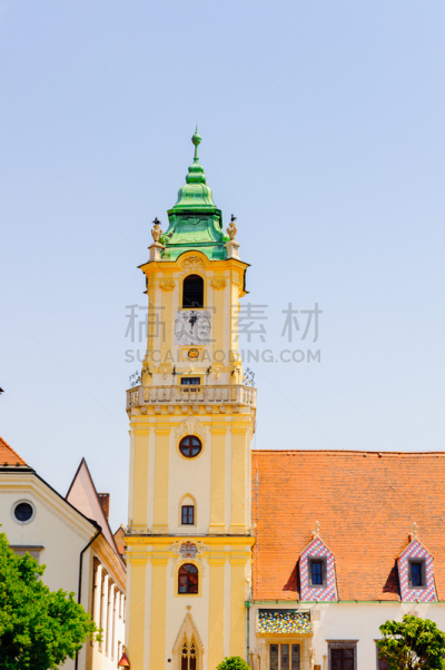 斯洛伐克,建筑,布拉迪斯拉发,多瑙河,左岸,河岸,河流,垂直画幅,天空