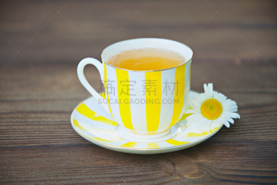 杯,桌子,绿茶,水平画幅,无人,洋甘菊茶,热饮,甘菊花,雏菊花环,饮料