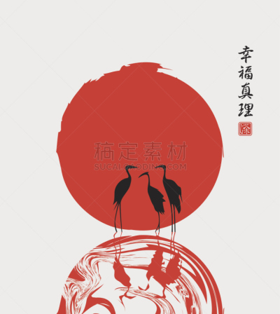 太阳,苍鹭,湖,背景,寿司,象形文字,华丽的,动物主题,水彩画颜料,动物