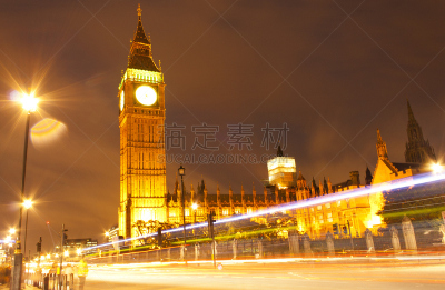 夜晚,大本钟,外立面,水平画幅,无人,交通信号灯操纵台,英格兰,时间,户外,云景