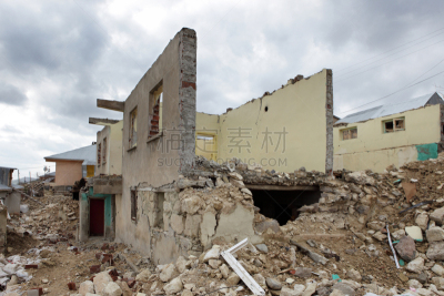 地震,埃拉泽,2010,水平画幅,安纳托利亚,安那托利亚东部,无人,乡村,古老的,房屋