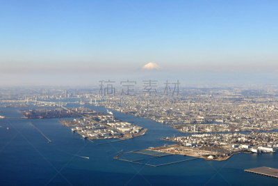 东京湾,富士山,天空,摄像机拍摄角度,在上面,横滨海湾大桥,横滨,录像,拍摄场景,拍摄影像