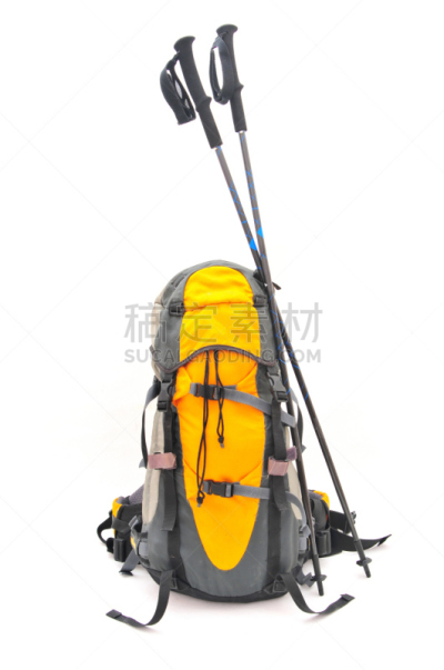 徒步旅行,背包,设备用品,垂直画幅,健身设备,登山杖,休闲活动,夏天,行李,流动的行人