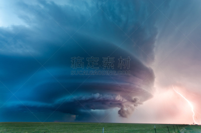 超级,美国,平原,天空,风,暴风雨,水平画幅,无人,暴雨,夏天