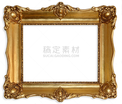 古典式,相框,白色背景,分离着色,留白,古董,边框,艺术,水平画幅,纹理效果