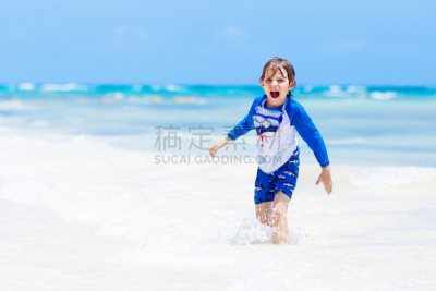 海滩,男孩,儿童,乐趣,金色头发,小的,马尔代夫,鸡尾酒,加勒比海暗礁乌贼,潜水挡板