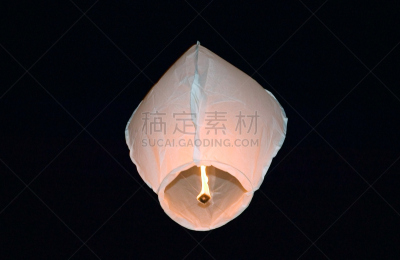 气球,火,白色,天空,风,灯笼,水平画幅,橙色,夜晚,浪漫