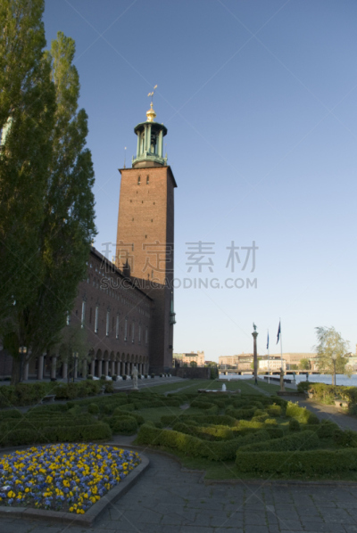 斯德哥尔摩,伦敦城,走廊,王之岛,斯德哥尔摩老城,垂直画幅,纪念碑,无人,城市天际线