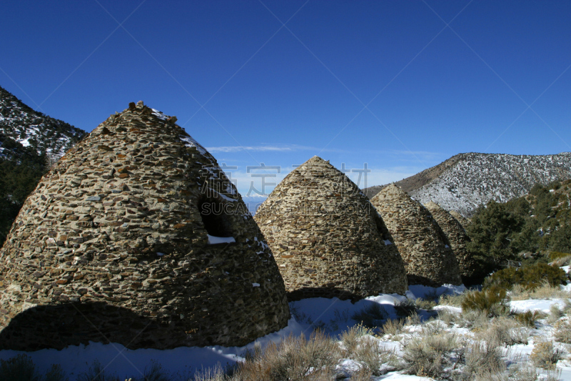 野玫瑰木炭窑,窑,天空,水平画幅,雪,无人,矿坑,户外,柱状岩石,采矿业