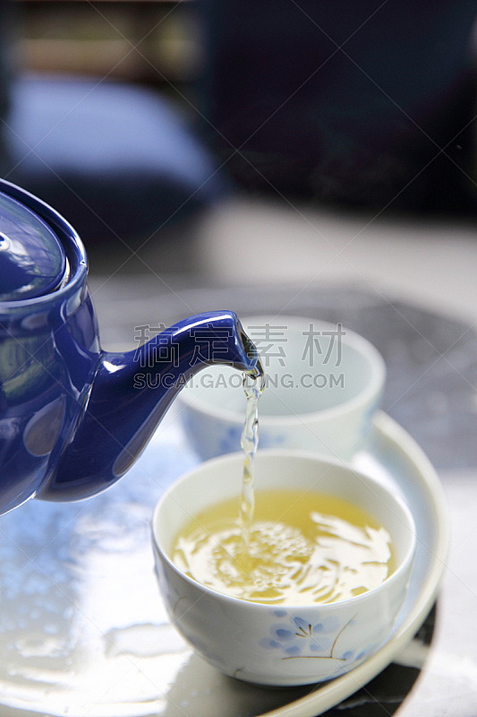 日本,饮料,特写,茶,茶杯,茶壶,绿茶,餐具,自然,垂直画幅