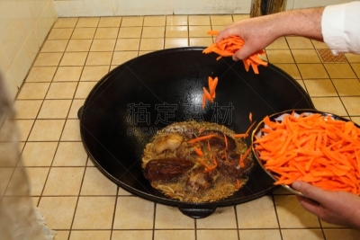 巨大的,碗,肉饭,肉,香菜,加冕式,乌兹别克斯坦,美,胡萝卜,芳香的