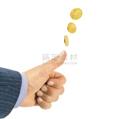 人的头部,尾巴,金色,手,白色背景,男人,分离着色