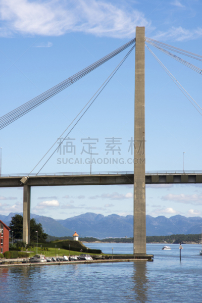 斯塔万格,桥,垂直画幅,天空,地形,建筑,无人,海港,路,吊桥