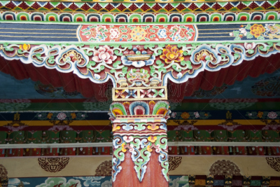 甘托克,修道院,锡金,寺院,水平画幅,无人,雕刻物,建筑特色,印度,多色的