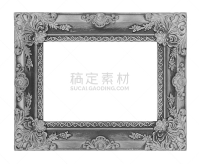 边框,古董,白色背景,黄金,过时的,华丽的,纹理效果,一个物体,交通工具内部,背景分离