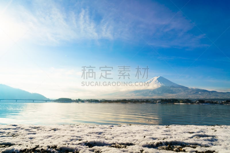 河口湖,富士山,看风景,富士河口湖,自然,天空,旅游目的地,水平画幅,雪,无人