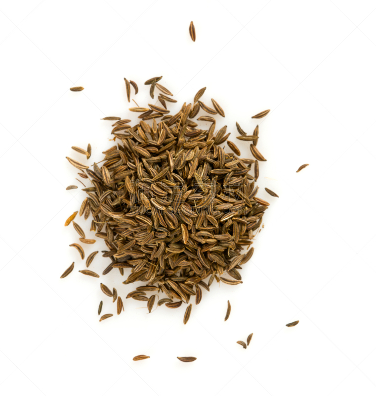 孜然,分离着色,白色,立陶宛共和国,背景分离,装饰菜,香料,食品,熟的,成分