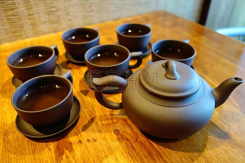 茶道,餐具,褐色,水平画幅,无人,茶碟,干的,饮料,特写,陶瓷工艺品