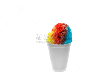 蛋筒,彩虹,一次性杯子,刨冰,白色背景,白色,冰,太平洋岛屿,冷冻食物,冰棒