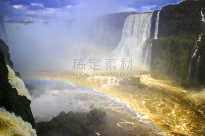 伊瓜苏市,伊瓜苏瀑布,巴西,大西洋雨林,波伊瓜苏,魔鬼喉咙,巴拉那洲,南美,水,美